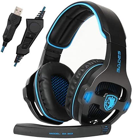 SADES SA903 7.1 Virtual Surround Sound USB Gaming Headset