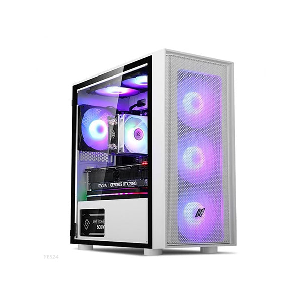 ABKONCORE CNM202 WHITE Mini Tower Case