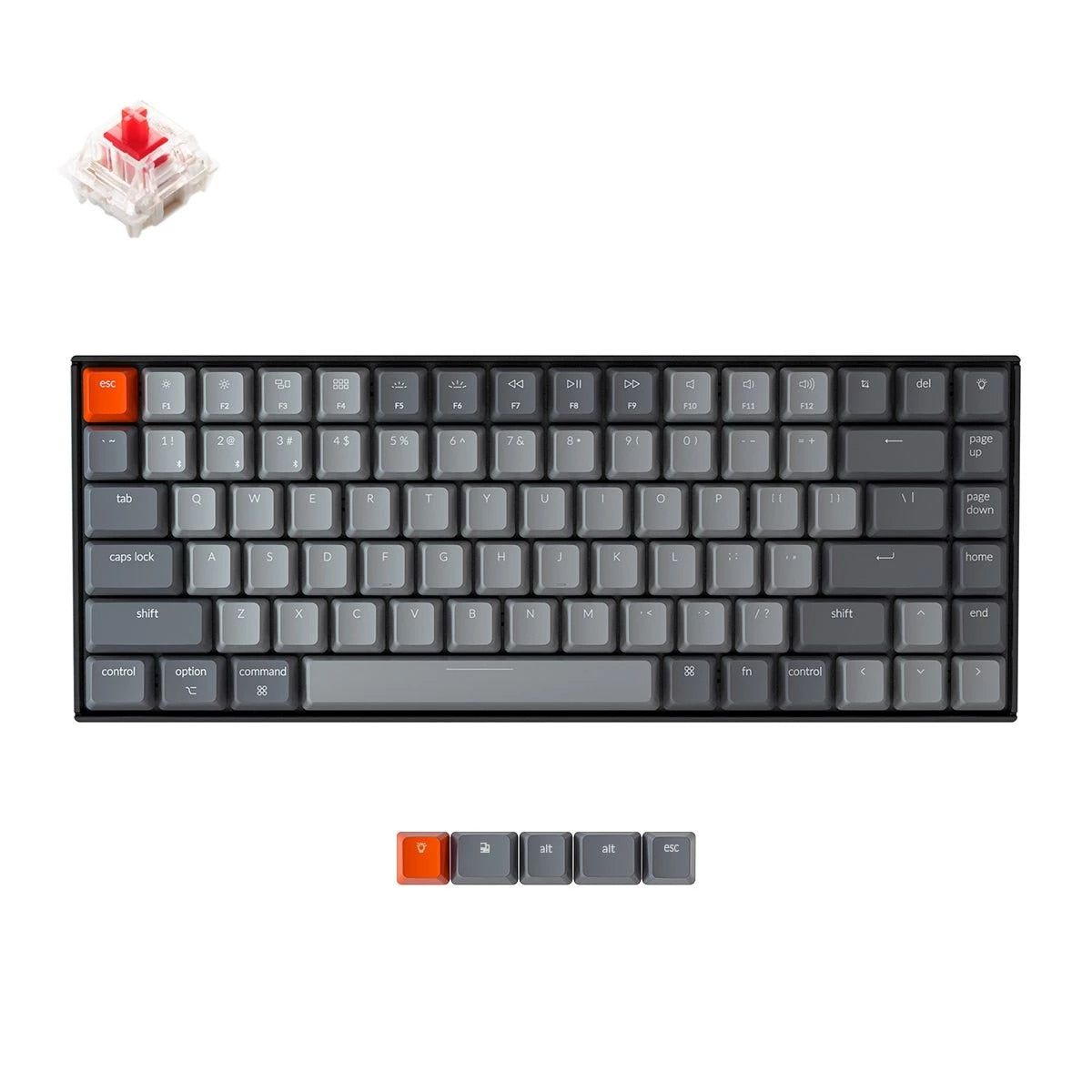 Keychron K2 Wireless Mechanical Keyboard - RGB Metal Red Switch