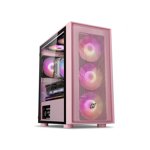ABKONCORE CNM202 PINK Mini Tower Case