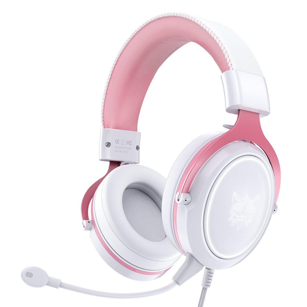 Onikuma X10 Gaming Headset with mic (粉紅色)