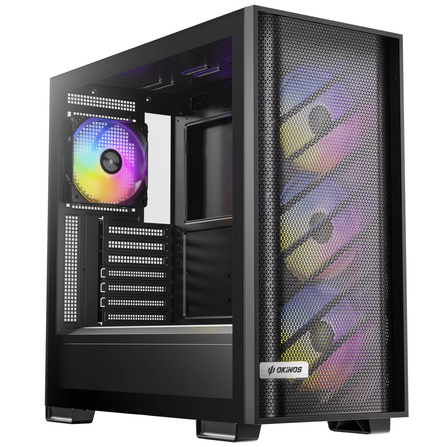 Okinos 612 ARGB ATX 機箱 【預裝4把ARGB風扇】