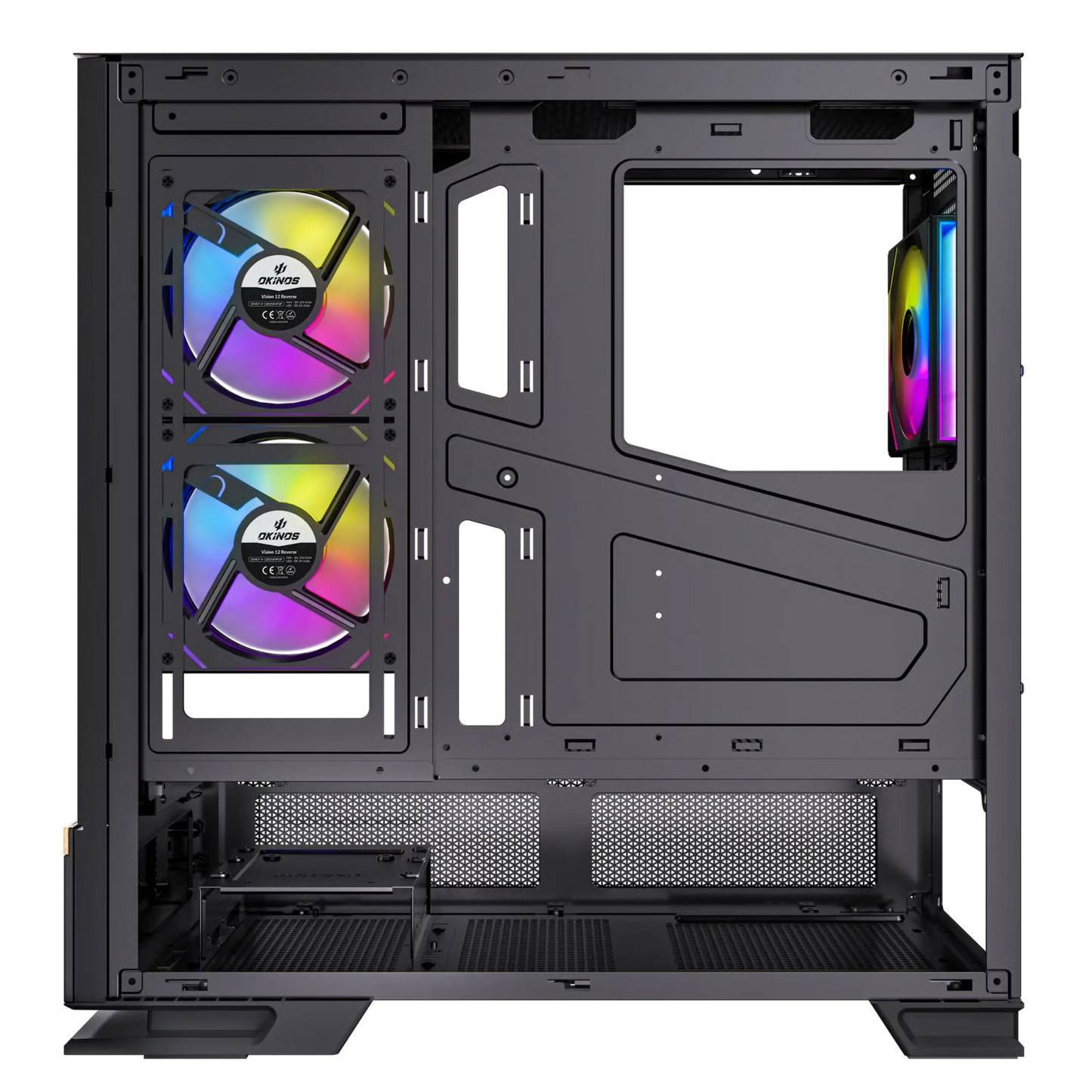 Okinos AQUA 6 Infinity ATX 機箱 【預裝3把ARGB風扇】