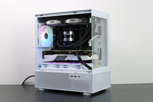 【全新海景機箱】13代 i5 水冷 x 白色 RTX 2070S 高顏值 DDR5 電競主機｜DDR5 5600 新世代平台｜B760M 內建 WiFi｜2K 遊戲順跑