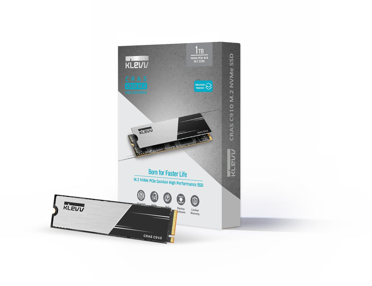 KLEVV CRAS C910 NVMe PCIe 4.0 x4 M.2 2280 SSD