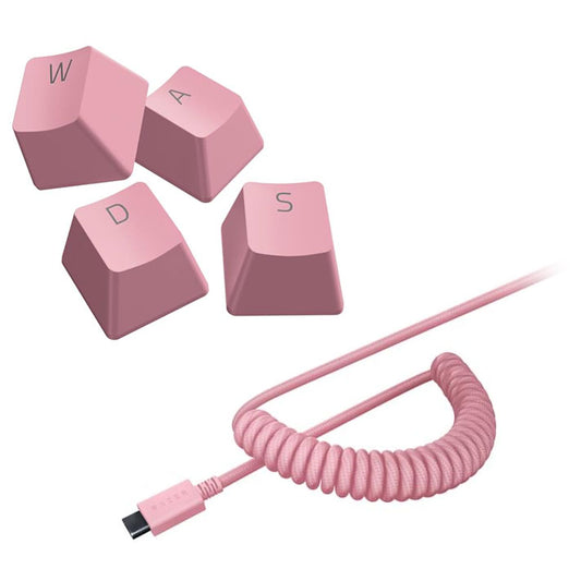 Razer PBT Keycap + Coiled Cable Upgrade Set Quartz Pink