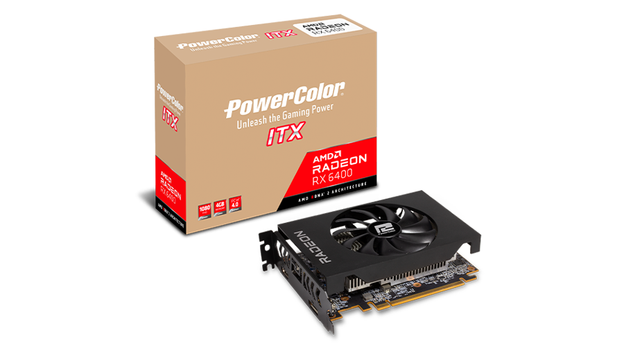 PowerColor AMD Radeon RX 6400 ITX 4GB GDDR6