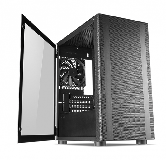 Tecware Flatline High Airflow Mini Tower Case - Black