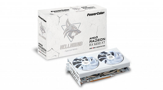 PowerColor Hellhound Spectral White AMD Radeon RX 6650 XT 8GB GDDR6